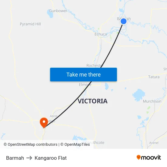 Barmah to Kangaroo Flat map
