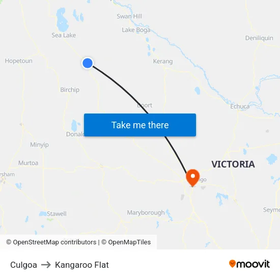 Culgoa to Kangaroo Flat map