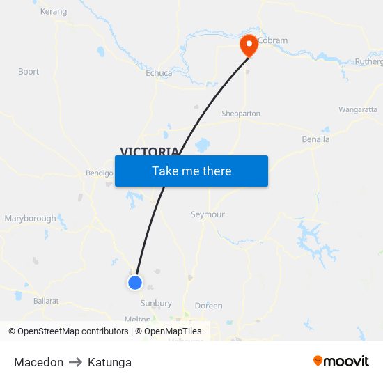 Macedon to Katunga map