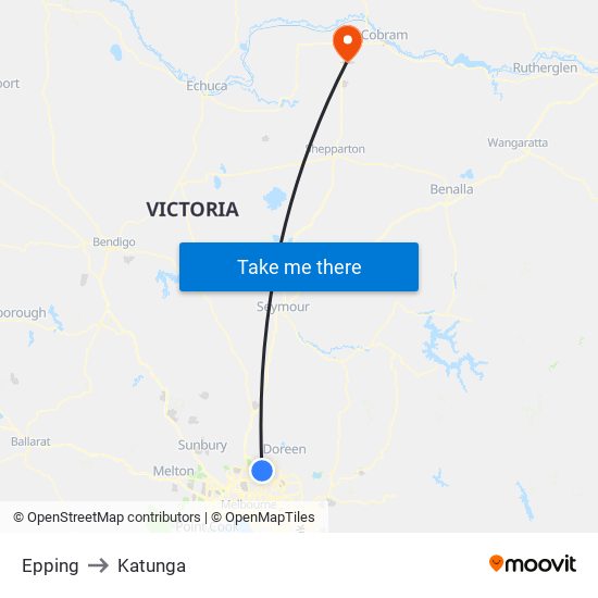 Epping to Katunga map