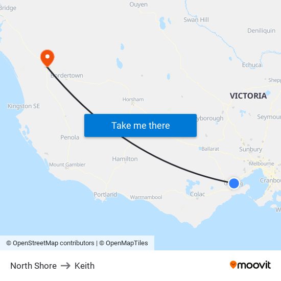 North Shore to Keith map