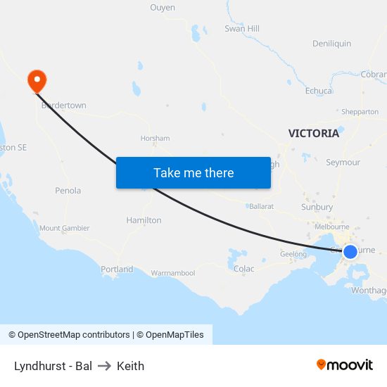 Lyndhurst - Bal to Keith map