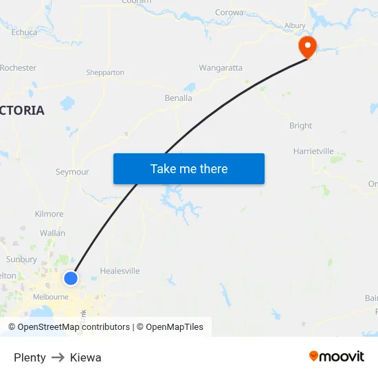 Plenty to Kiewa map