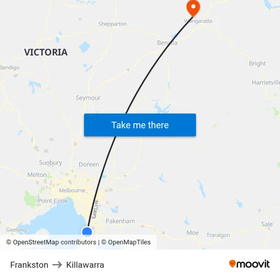 Frankston to Killawarra map
