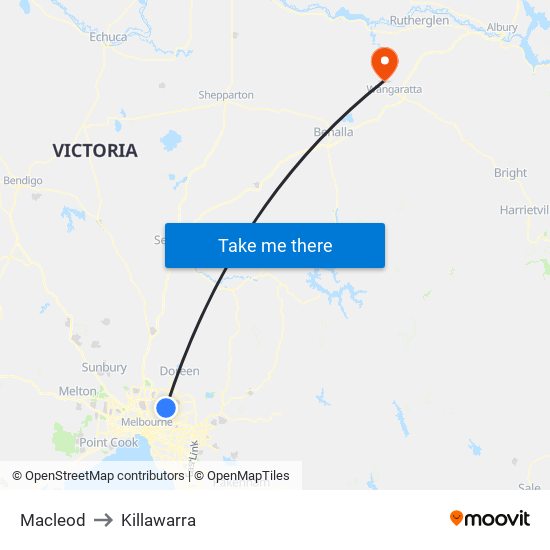 Macleod to Killawarra map