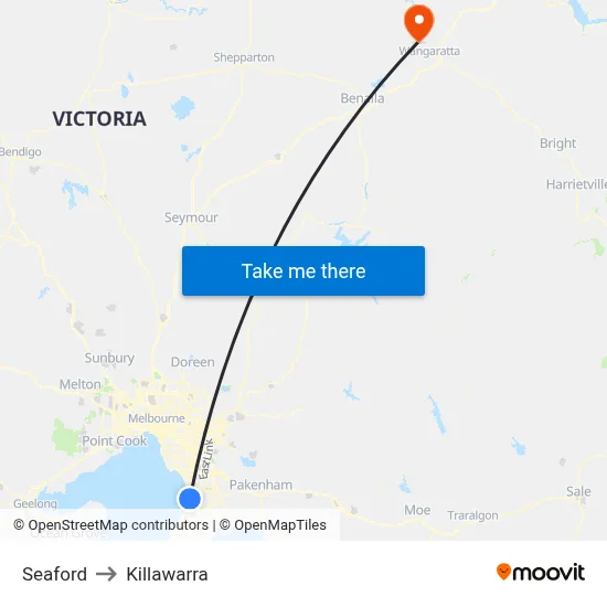 Seaford to Killawarra map