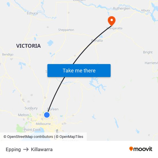 Epping to Killawarra map