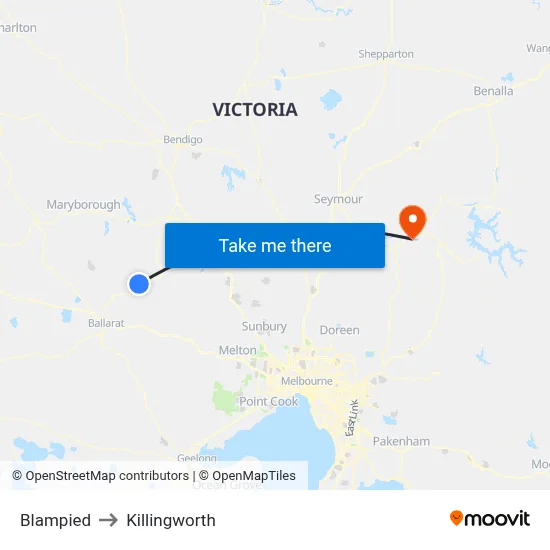 Blampied to Killingworth map