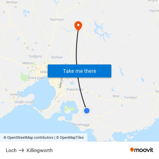 Loch to Killingworth map