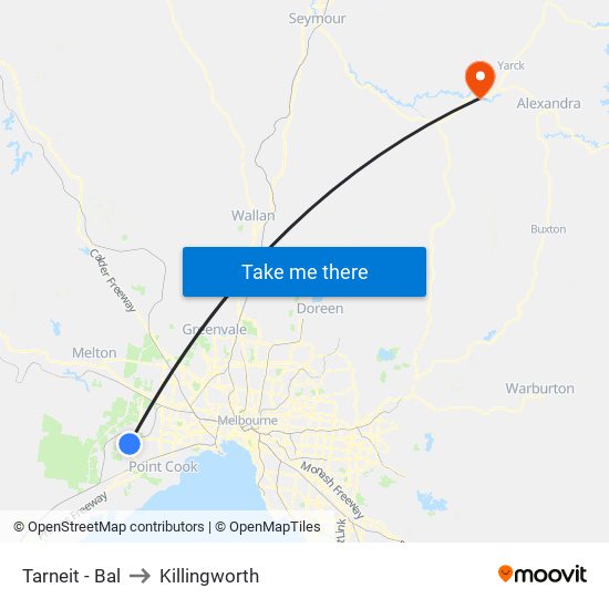 Tarneit - Bal to Killingworth map