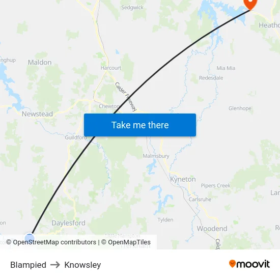 Blampied to Knowsley map