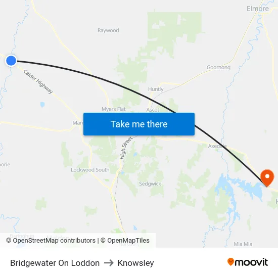 Bridgewater On Loddon to Knowsley map