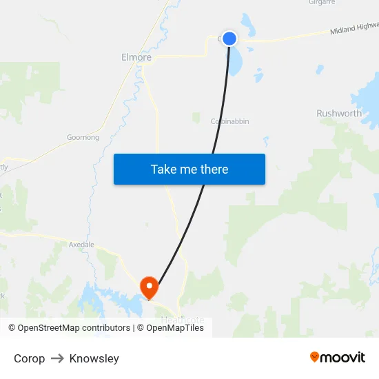 Corop to Knowsley map