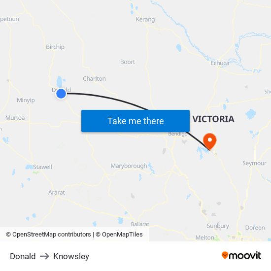 Donald to Knowsley map