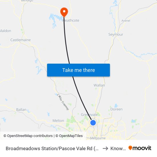 Broadmeadows Station/Pascoe Vale Rd (Broadmeadows) to Knowsley map