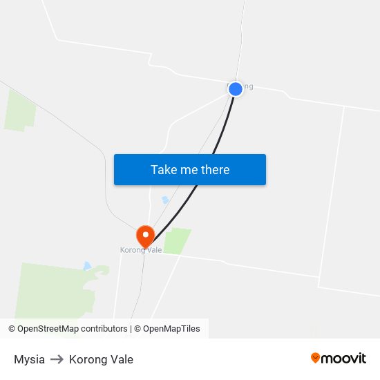 Mysia to Korong Vale map