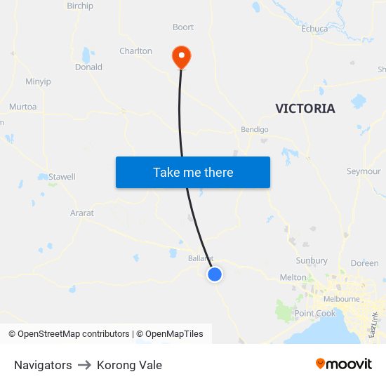 Navigators to Korong Vale map