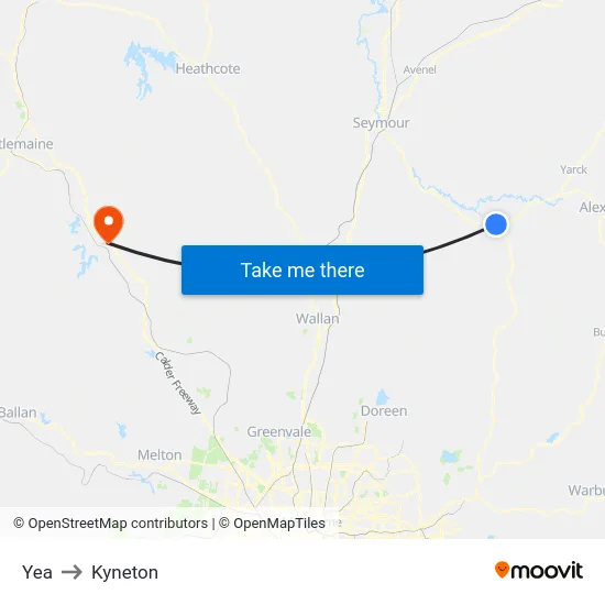 Yea to Kyneton map