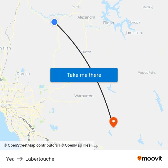 Yea to Labertouche map