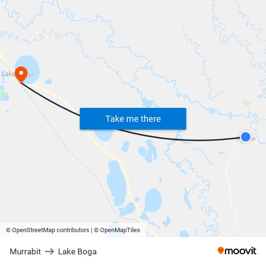 Murrabit to Lake Boga map