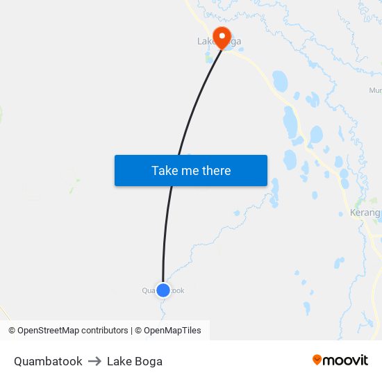 Quambatook to Lake Boga map