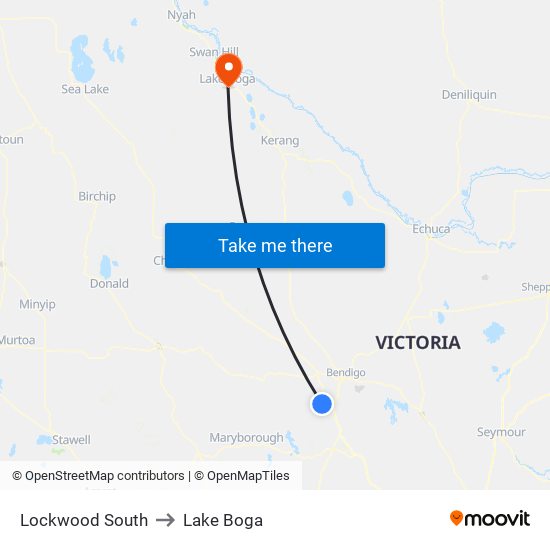 Lockwood South to Lake Boga map