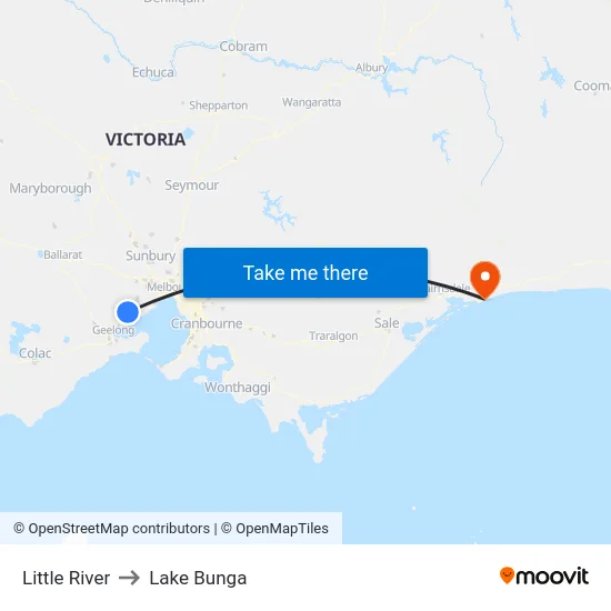 Little River to Lake Bunga map