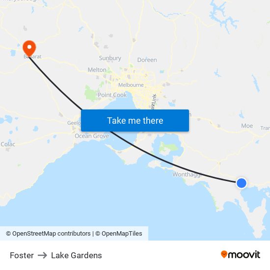 Foster to Lake Gardens map