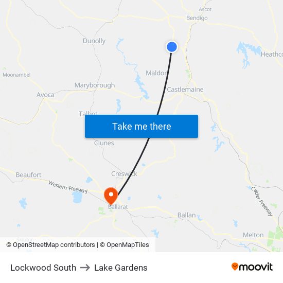 Lockwood South to Lake Gardens map