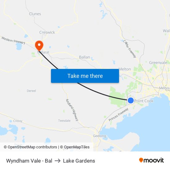 Wyndham Vale - Bal to Lake Gardens map