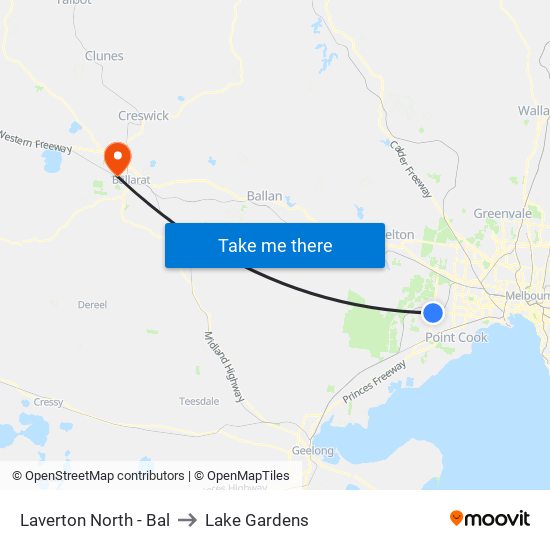 Laverton North - Bal to Lake Gardens map