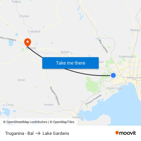 Truganina - Bal to Lake Gardens map