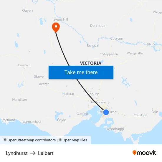 Lyndhurst to Lalbert map