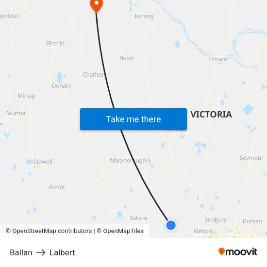 Ballan to Lalbert map