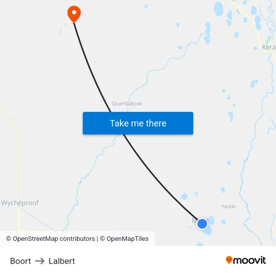 Boort to Lalbert map