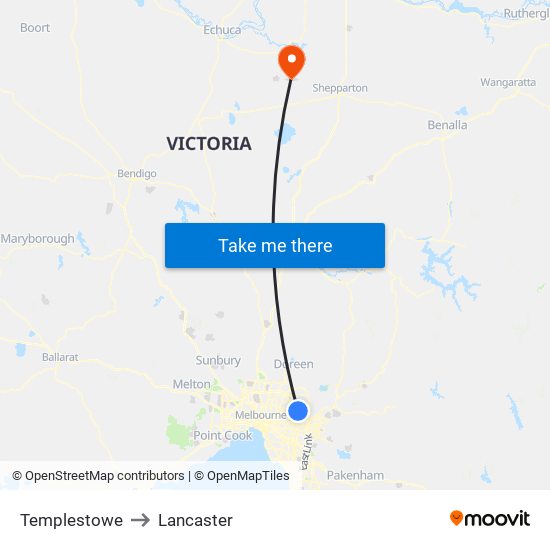 Templestowe to Lancaster map