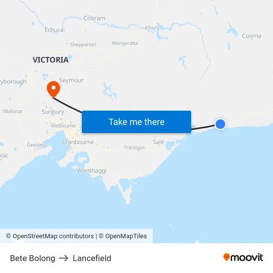 Bete Bolong to Lancefield map