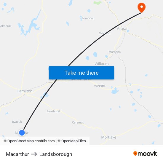 Macarthur to Landsborough map