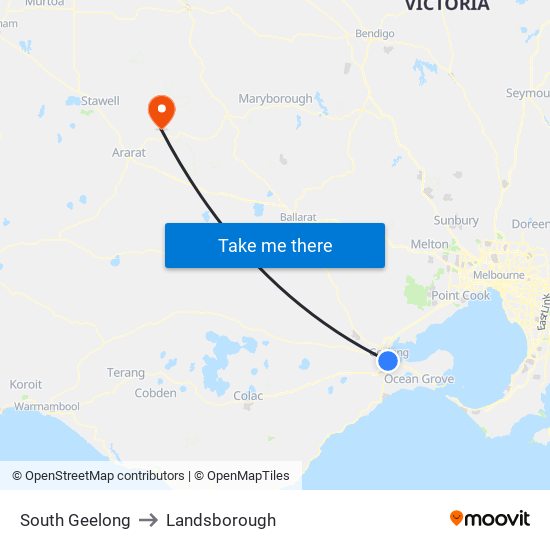 South Geelong to Landsborough map