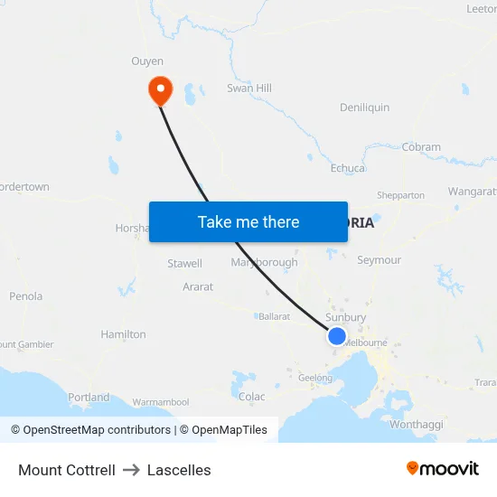 Mount Cottrell to Lascelles map