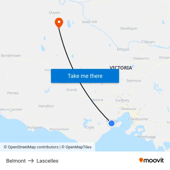 Belmont to Lascelles map