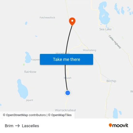 Brim to Lascelles map