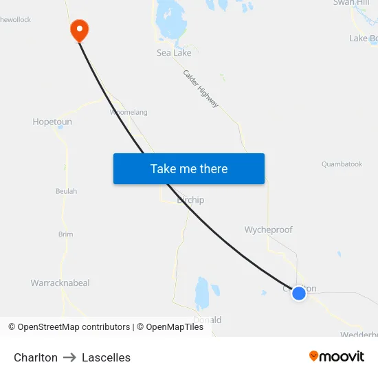Charlton to Lascelles map