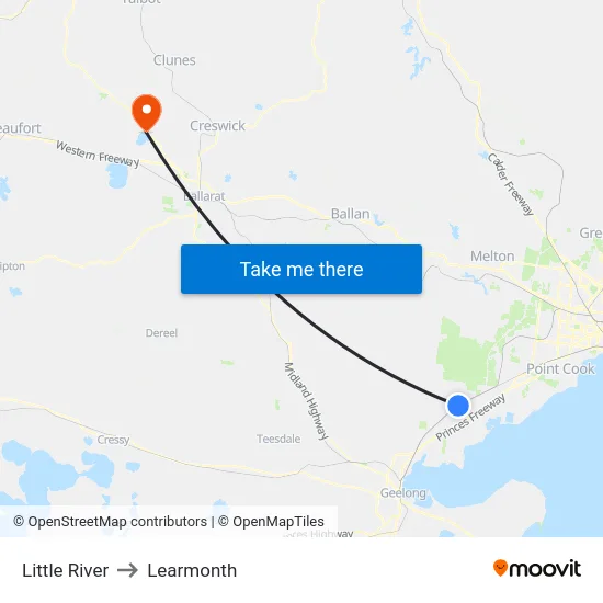 Little River to Learmonth map