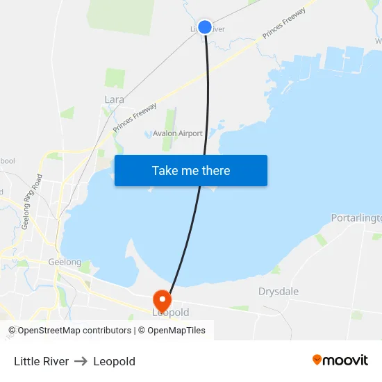 Little River to Leopold map