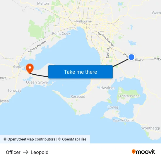 Officer to Leopold map