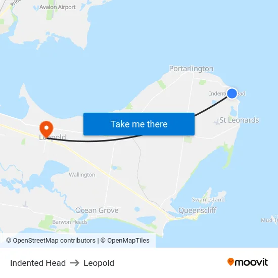 Indented Head to Leopold map