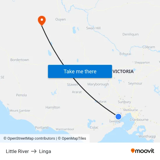 Little River to Linga map