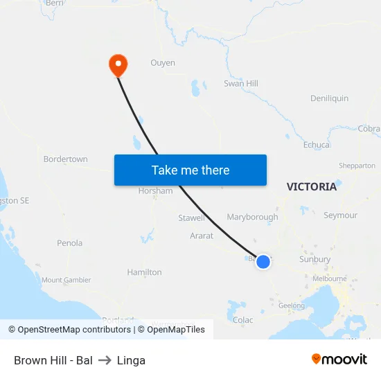 Brown Hill - Bal to Linga map