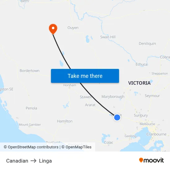 Canadian to Linga map